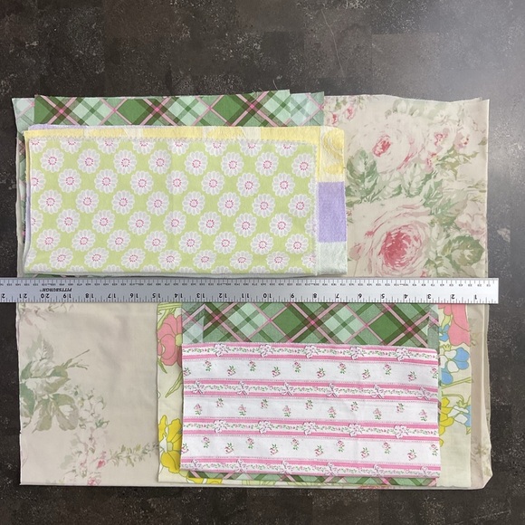 7 piece craft fabric pack florals plaid checkered designs Spring Summer - Picture 8 of 8